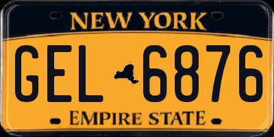 NY license plate GEL6876