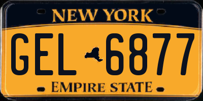 NY license plate GEL6877
