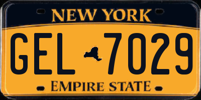 NY license plate GEL7029