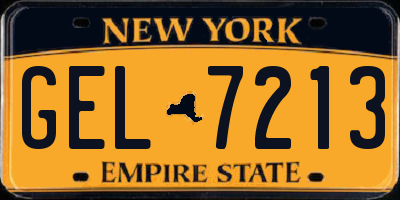 NY license plate GEL7213