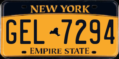 NY license plate GEL7294