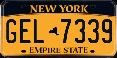 NY license plate GEL7339