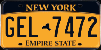 NY license plate GEL7472