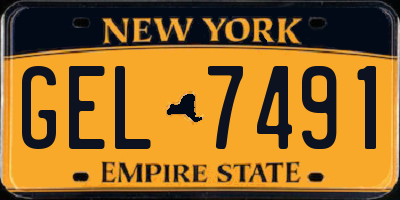 NY license plate GEL7491