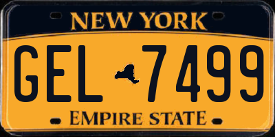 NY license plate GEL7499