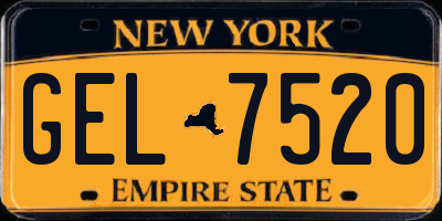 NY license plate GEL7520
