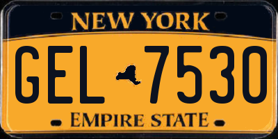 NY license plate GEL7530