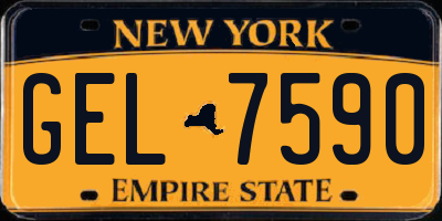 NY license plate GEL7590
