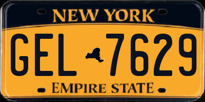 NY license plate GEL7629