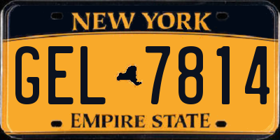 NY license plate GEL7814