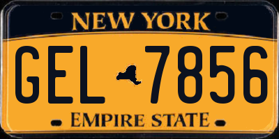 NY license plate GEL7856
