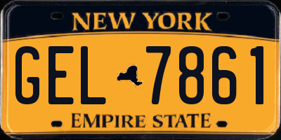 NY license plate GEL7861