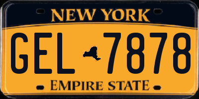 NY license plate GEL7878