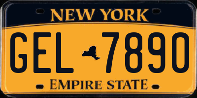 NY license plate GEL7890
