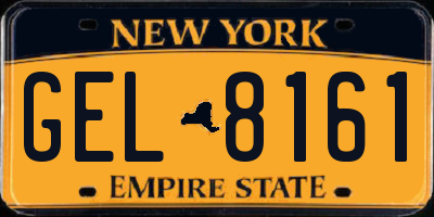 NY license plate GEL8161