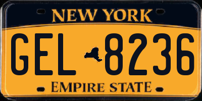 NY license plate GEL8236