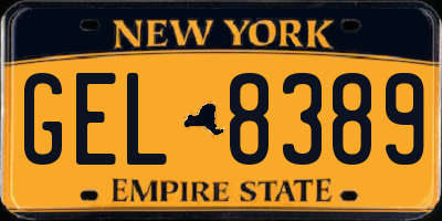 NY license plate GEL8389