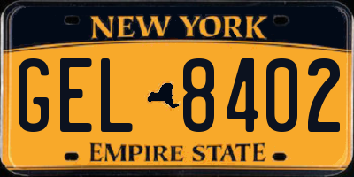 NY license plate GEL8402