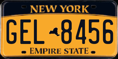 NY license plate GEL8456