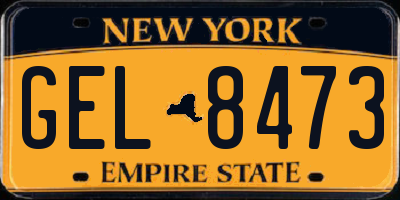 NY license plate GEL8473