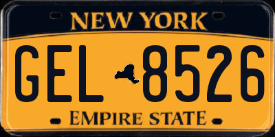 NY license plate GEL8526