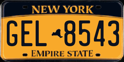 NY license plate GEL8543