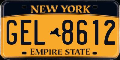 NY license plate GEL8612