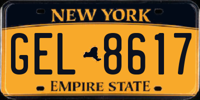 NY license plate GEL8617