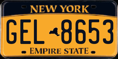 NY license plate GEL8653
