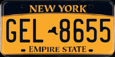 NY license plate GEL8655
