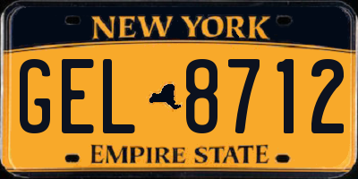 NY license plate GEL8712