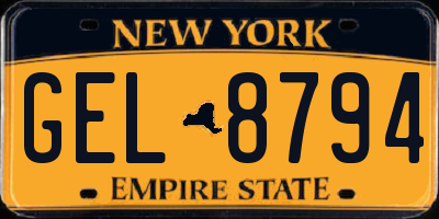 NY license plate GEL8794