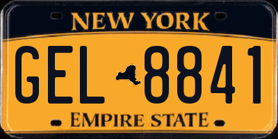 NY license plate GEL8841