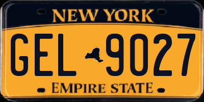 NY license plate GEL9027