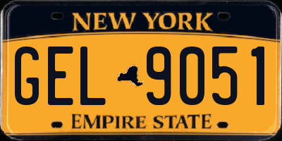 NY license plate GEL9051