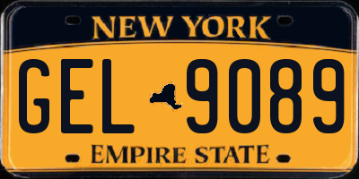 NY license plate GEL9089