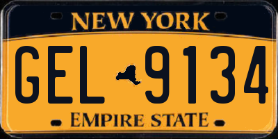 NY license plate GEL9134