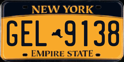 NY license plate GEL9138