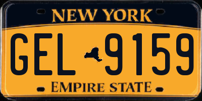 NY license plate GEL9159