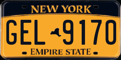 NY license plate GEL9170