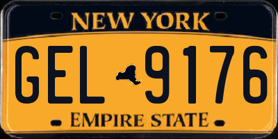 NY license plate GEL9176
