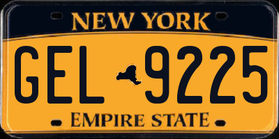 NY license plate GEL9225