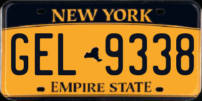 NY license plate GEL9338