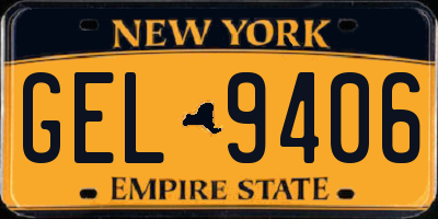 NY license plate GEL9406