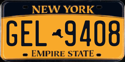 NY license plate GEL9408