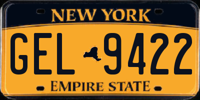 NY license plate GEL9422