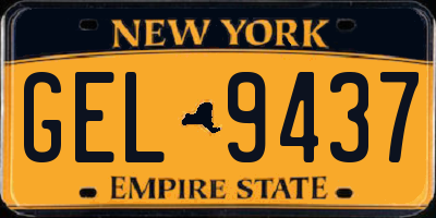 NY license plate GEL9437