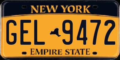 NY license plate GEL9472