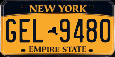 NY license plate GEL9480