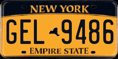 NY license plate GEL9486